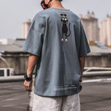 Summer Print T-shirt Men Half Sleeve Tee Shirt Fashion Brand Fashion Streetwear Loose Japan Style Oversize Top Men 2020 aidase-shop