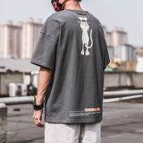 Summer Print T-shirt Men Half Sleeve Tee Shirt Fashion Brand Fashion Streetwear Loose Japan Style Oversize Top Men 2020 aidase-shop