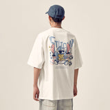 Summer Print T-shirt Men Half Sleeve Tee Shirt Fashion Brand Fashion Streetwear Loose Japan Style Oversize Top Men 2020 aidase-shop