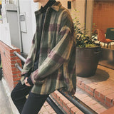 Aidase Simple Retro Check Jacket Tide Boy Japanese Street Autumn And Winter Wild Plaid Jacket Thick Shirt aidase-shop