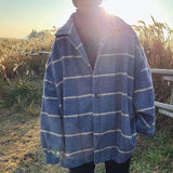 Aidase Simple Retro Check Jacket Tide Boy Japanese Street Autumn And Winter Wild Plaid Jacket Thick Shirt aidase-shop