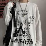 Aidase Men Long Sleeve T-shirts Autumn Print Gothic Vintage Ulzzang Cozy High Street Streetwear 5XL Baggy Korean Trendy Harajuku BF New aidase-shop