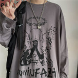 Aidase Men Long Sleeve T-shirts Autumn Print Gothic Vintage Ulzzang Cozy High Street Streetwear 5XL Baggy Korean Trendy Harajuku BF New aidase-shop