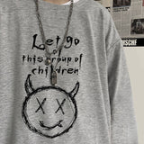 Aidase Men Long Sleeve T-shirts Autumn Print Gothic Vintage Ulzzang Cozy High Street Streetwear 5XL Baggy Korean Trendy Harajuku BF New aidase-shop