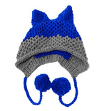 Aidase Cute Fox Ears Beanie Winter Warm 100% Handmade Knit Hat aidase-shop