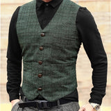 Aidase mens suit vests men brown black waistcoat vest man plaid steampunk jacket striped tweed v-neck slim fit gilet wedding clothing aidase-shop