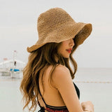Folding Straw Hat Women's Summer Outing Sun Visor Holiday Cool Hat Seaside Beach Hat Tide Summer Hats aidase-shop