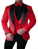 Aidase Mens Wedding Suits 2021 Italian Design Custom Made Black Smoking Tuxedo Jacket 3 Piece Groom Terno Suits For Men aidase-shop