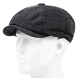 Fashion Wool Newsboy Caps Men Herringbone Flat Caps Women Coffee British Gatsby Caps Autumn Winter warm Woolen Hats gorras