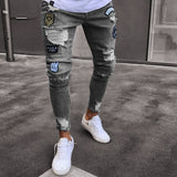 Long Pencil Pant Ripped Slim Blue Denim Spring Hole 2021 Fashion Thin Skinny Streetwear Jean for Men Boy Hiphop Trousers Clothes aidase-shop