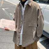 Aidase Simple Retro Check Jacket Tide Boy Japanese Street Autumn And Winter Wild Plaid Jacket Thick Shirt aidase-shop