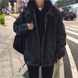 Aidase Men Jackets Denim Loose Streetwear All-match Leisure Mens Outwear Chic Vintage Autumn Retro Korean Style Fashion Solid aidase-shop