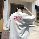 Summer Print T-shirt Men Half Sleeve Tee Shirt Fashion Brand Fashion Streetwear Loose Japan Style Oversize Top Men 2020 aidase-shop