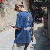 Summer Print T-shirt Men Half Sleeve Tee Shirt Fashion Brand Fashion Streetwear Loose Japan Style Oversize Top Men 2020 aidase-shop