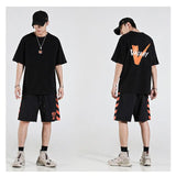 Summer Print T-shirt Men Half Sleeve Tee Shirt Fashion Brand Fashion Streetwear Loose Japan Style Oversize Top Men 2020 aidase-shop