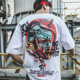 Cotton Cool Oversized T Shirt Gothic High Street Hip Hop T-shirt Men Women Summer Blouse Casual Loose Devil Tshirt Streetwear aidase-shop