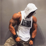 New Fashion Tank Top Men Fitness Shirt Bodybuilding Singlet Workout Vest Men Cotton Sleeveless Shirts Gym Hoodies aidase-shop