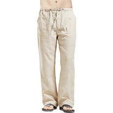 Linen Trousers for Men Wide Cargo Pants Summer Oversize Plus Size 5XL Linens Streetwear Spring Harajuku Men's Clothing 2021 aidase-shop