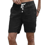 Aidase 2022 New Men's Casual Fashion Flax High Quality Shorts Linen Solid Color Short trousers Male Summer Beach Breathable Flax Shorts aidase-shop