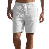 Aidase 2022 New Men's Casual Fashion Flax High Quality Shorts Linen Solid Color Short trousers Male Summer Beach Breathable Flax Shorts aidase-shop