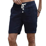 Aidase 2022 New Men's Casual Fashion Flax High Quality Shorts Linen Solid Color Short trousers Male Summer Beach Breathable Flax Shorts aidase-shop