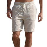 Aidase 2022 New Men's Casual Fashion Flax High Quality Shorts Linen Solid Color Short trousers Male Summer Beach Breathable Flax Shorts aidase-shop