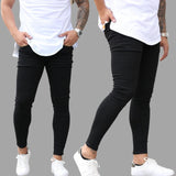 Aidase Jeans Men Business Casual  Black Slim Pencil Pants Male Fashion Skinny Biker Pants Street Hip Hop Party Denim Clothing Men aidase-shop