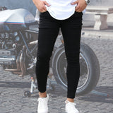 Aidase Jeans Men Business Casual  Black Slim Pencil Pants Male Fashion Skinny Biker Pants Street Hip Hop Party Denim Clothing Men aidase-shop