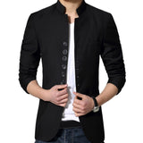 Aidase Dragon Embroidery Men Chinese Style Tunic Suit Jacket Mandarin Stand Collar New 2022 Kung Fu Uniform Coat Single Breasted Black aidase-shop