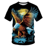 New T-shirt Flame T-shirt Men Phoenix Eagle Graphic T-shirt Printing Harajuku Funny T-shirt Animal T-shirt Casual Lively T-shirt aidase-shop