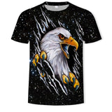 New T-shirt Flame T-shirt Men Phoenix Eagle Graphic T-shirt Printing Harajuku Funny T-shirt Animal T-shirt Casual Lively T-shirt aidase-shop