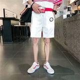 2021 Summer Men's Shorts Korean Fashion Streetwear Printing Smiley Shorts Men Casual Men Clothing Elastic Waist Sweat Shorts aidase-shop