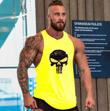 Skull Captain Gym Cotton Singlets Canotte Bodybuilding Stringer Tank Top Super man Fitness Shirt Muscle Guys Sleeveless Tanktop aidase-shop