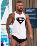 Skull Captain Gym Cotton Singlets Canotte Bodybuilding Stringer Tank Top Super man Fitness Shirt Muscle Guys Sleeveless Tanktop aidase-shop