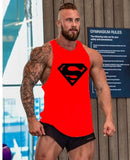 Skull Captain Gym Cotton Singlets Canotte Bodybuilding Stringer Tank Top Super man Fitness Shirt Muscle Guys Sleeveless Tanktop aidase-shop