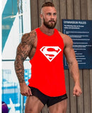 Skull Captain Gym Cotton Singlets Canotte Bodybuilding Stringer Tank Top Super man Fitness Shirt Muscle Guys Sleeveless Tanktop aidase-shop