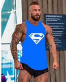 Skull Captain Gym Cotton Singlets Canotte Bodybuilding Stringer Tank Top Super man Fitness Shirt Muscle Guys Sleeveless Tanktop aidase-shop