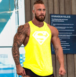 Skull Captain Gym Cotton Singlets Canotte Bodybuilding Stringer Tank Top Super man Fitness Shirt Muscle Guys Sleeveless Tanktop aidase-shop