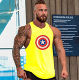 Skull Captain Gym Cotton Singlets Canotte Bodybuilding Stringer Tank Top Super man Fitness Shirt Muscle Guys Sleeveless Tanktop aidase-shop