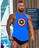 Skull Captain Gym Cotton Singlets Canotte Bodybuilding Stringer Tank Top Super man Fitness Shirt Muscle Guys Sleeveless Tanktop aidase-shop