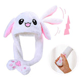2021 New Rabbit Women's Hat Beanie Plush Can Moving Bunny Ears Hat with Shine Earflaps Movable Ears Hat for Women/Child/Girls aidase-shop