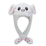 2021 New Rabbit Women's Hat Beanie Plush Can Moving Bunny Ears Hat with Shine Earflaps Movable Ears Hat for Women/Child/Girls aidase-shop
