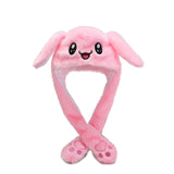 2021 New Rabbit Women's Hat Beanie Plush Can Moving Bunny Ears Hat with Shine Earflaps Movable Ears Hat for Women/Child/Girls aidase-shop
