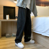Men's Fashion Loose Jeans Straight 2021 Autumn New Woman Casual Jeans Mans Streetwear Korean Black Hip Hop Jeans Trouser aidase-shop