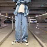 Aidase Men Jeans Wide Leg Denim Pant Loose Straight Baggy Men's Jeans Streetwear Skateboard Pants S-5XL Neutral Trousers Hip Hop Casual aidase-shop
