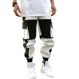 Ribbons Harem Joggers Men Cargo Pants Streetwear 2021 Hip Hop Casual Pockets Track Pants Male Harajuku Fashion Trousers aidase-shop