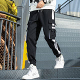 Ribbons Harem Joggers Men Cargo Pants Streetwear 2021 Hip Hop Casual Pockets Track Pants Male Harajuku Fashion Trousers aidase-shop