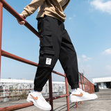 Ribbons Harem Joggers Men Cargo Pants Streetwear 2021 Hip Hop Casual Pockets Track Pants Male Harajuku Fashion Trousers aidase-shop
