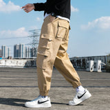 Ribbons Harem Joggers Men Cargo Pants Streetwear 2021 Hip Hop Casual Pockets Track Pants Male Harajuku Fashion Trousers aidase-shop