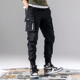 Ribbons Harem Joggers Men Cargo Pants Streetwear 2021 Hip Hop Casual Pockets Track Pants Male Harajuku Fashion Trousers aidase-shop